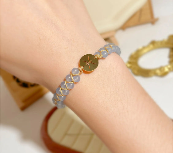 Zodiac Aura Protection Braided Stone Bracelet - MystiCrystals
