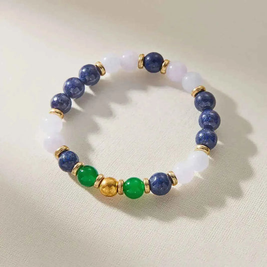 Colorful Dopamine-Inspired Natural Stone Bracelet
