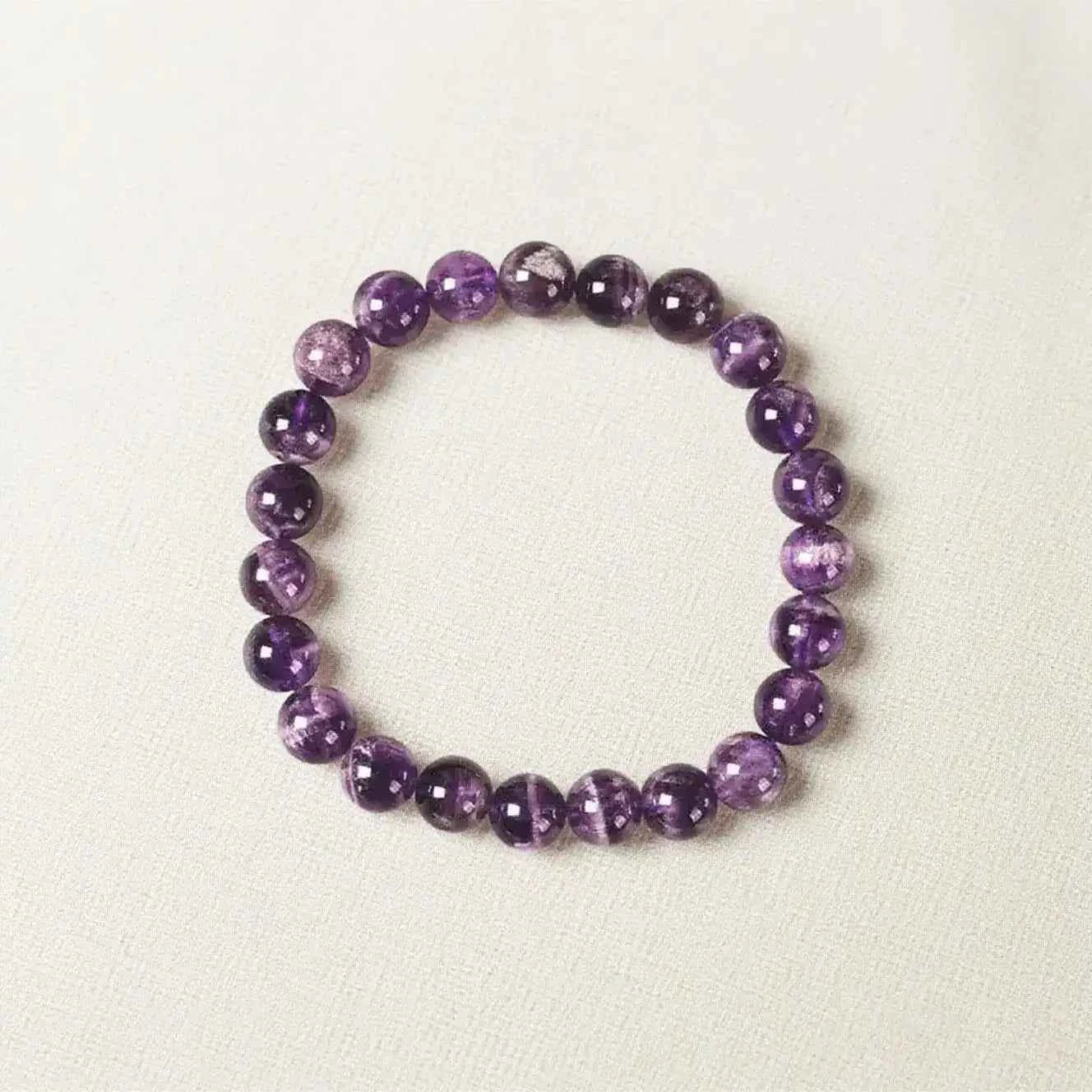 Natural Amethyst Beaded Bracelet