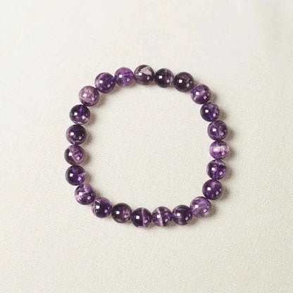 Natural Amethyst Beaded Bracelet