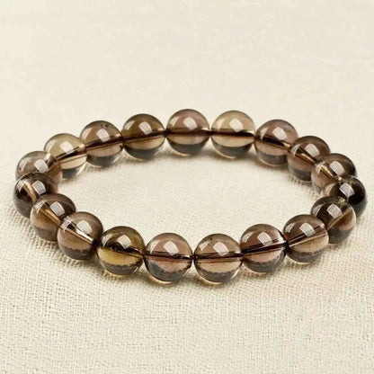 Natural Tea Quartz and Smoky Crystal Bracelet