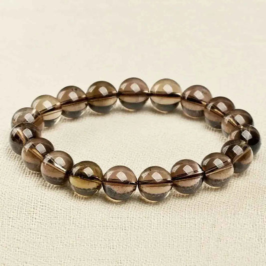 Natural Tea Quartz and Smoky Crystal Bracelet