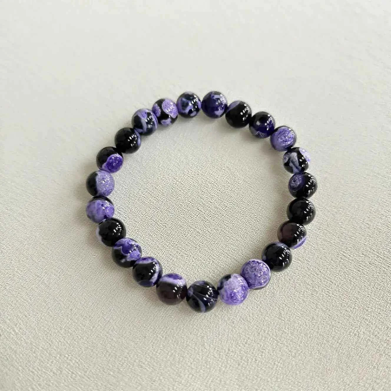 Bohemian Blue Agate Multi-Color Beaded Bracelet