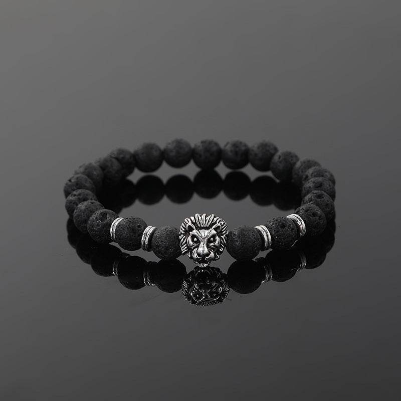 Lion Head Natural Stone Bracelet - MystiCrystals
