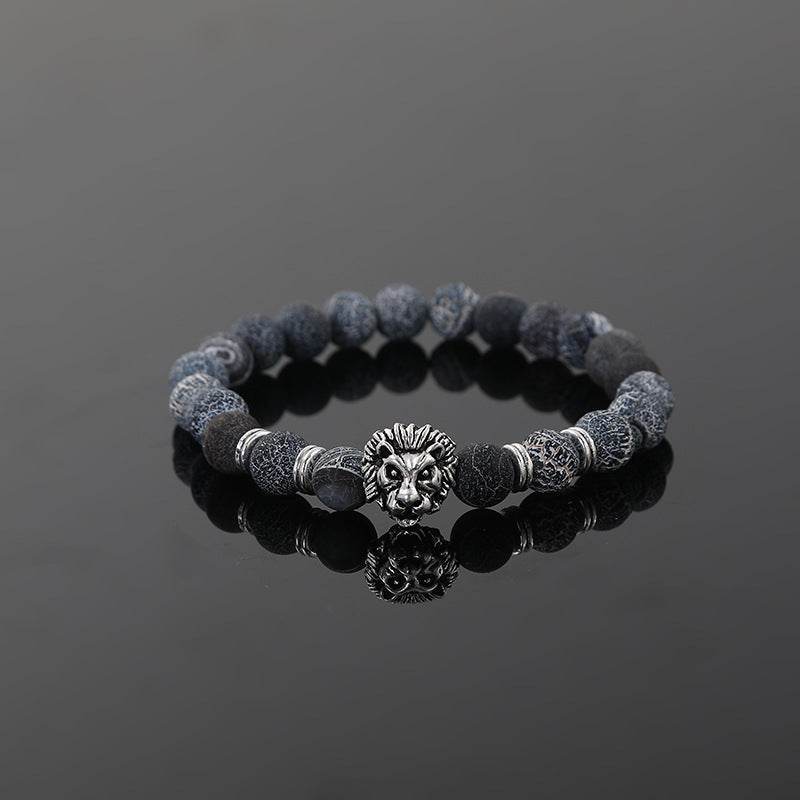 Lion Head Natural Stone Bracelet - MystiCrystals
