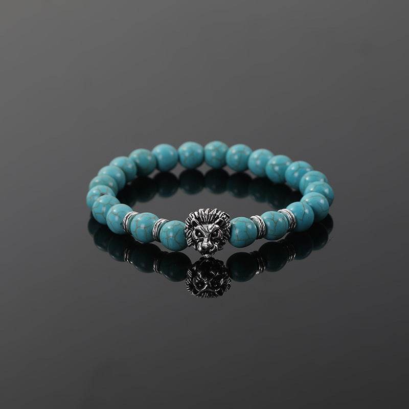 Lion Head Natural Stone Bracelet - MystiCrystals