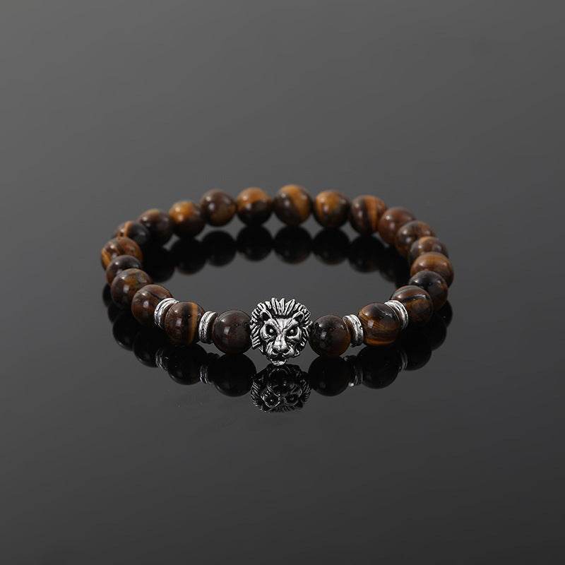 Lion Head Natural Stone Bracelet - MystiCrystals