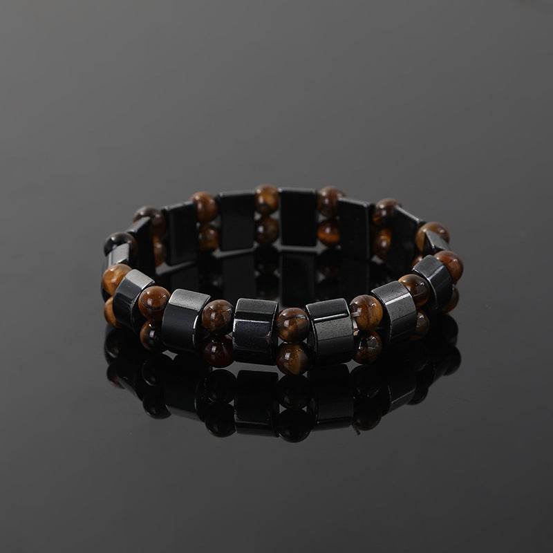 Black Agate Tiger Eye Bracelet - MystiCrystals