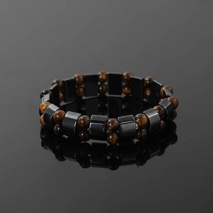 Black Agate Tiger Eye Bracelet - MystiCrystals