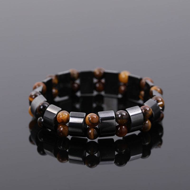 Black Agate Tiger Eye Bracelet - MystiCrystals