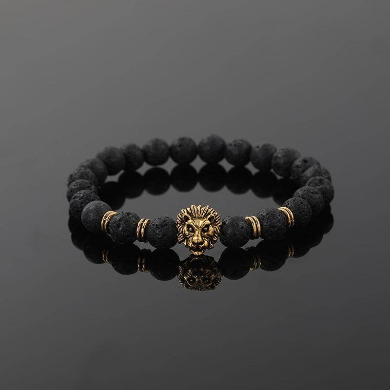 Lion Head Natural Stone Bracelet - MystiCrystals