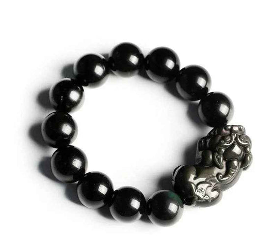 Rainbow Eye Obsidian Pixiu Bracelet