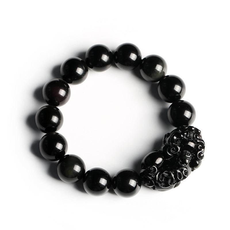 Rainbow Eye Obsidian Pixiu Bracelet - MystiCrystals