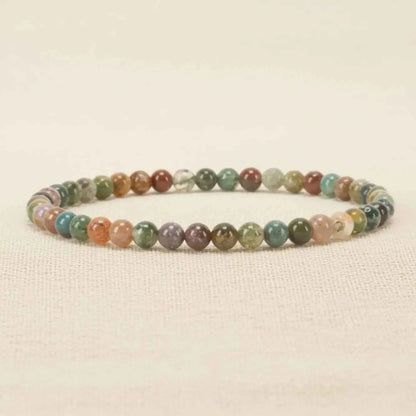 4mm Natural Stone Beaded Stretch Bracelet
