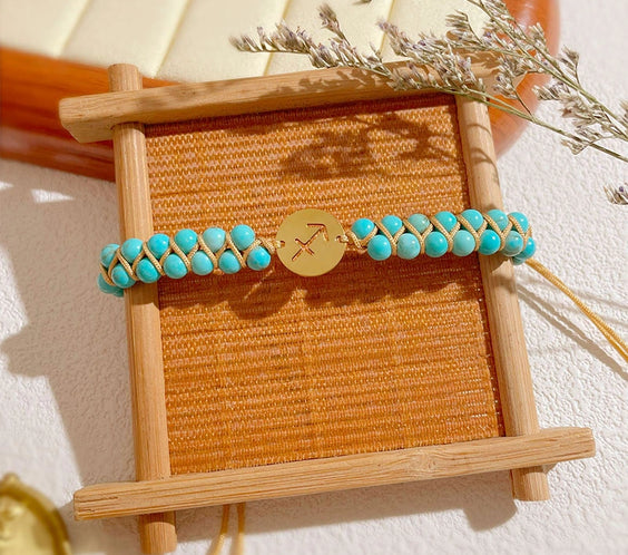 Zodiac Aura Protection Braided Stone Bracelet