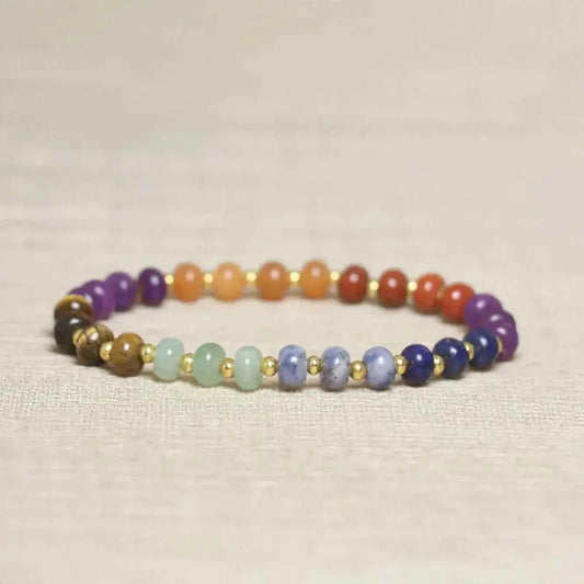 Natural Stone Beaded Stretch Bracelet
