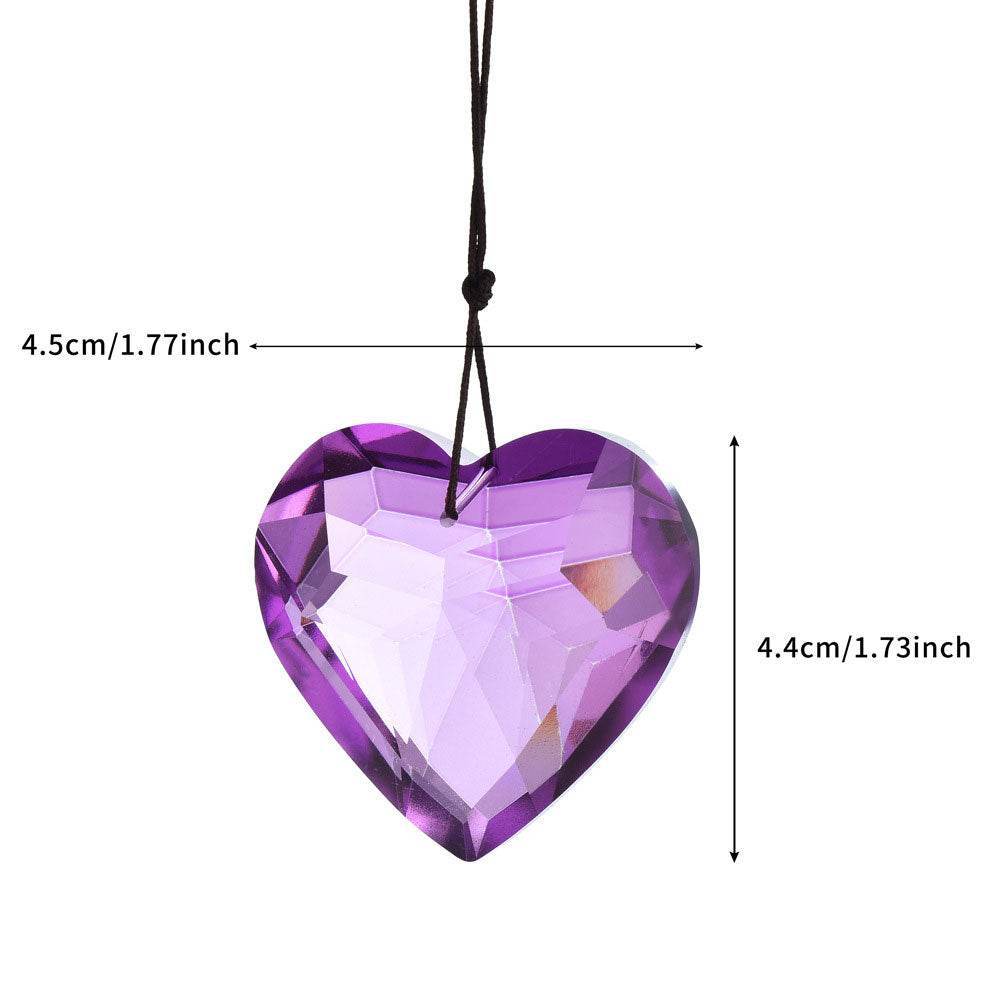 Handmade Crystal Heart Suncatcher - MystiCrystals