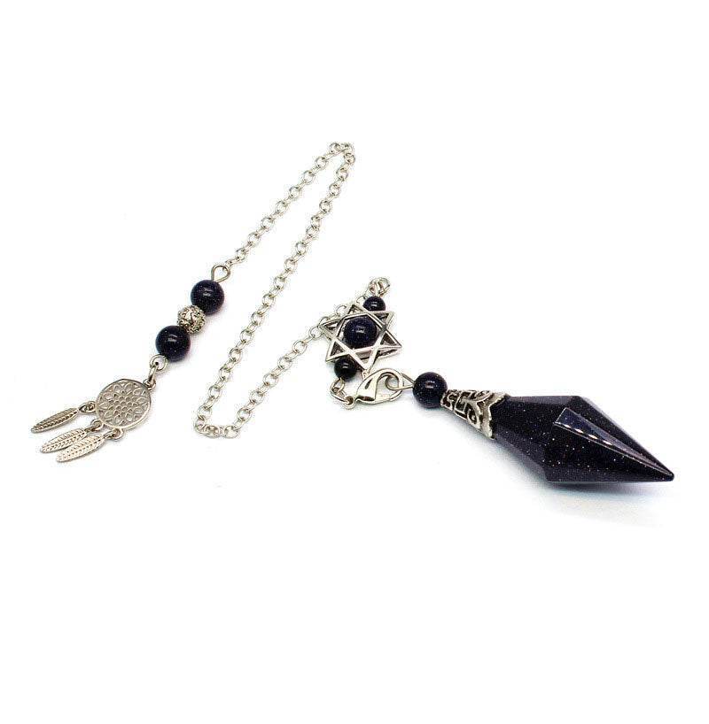 Natural Stone Double-Point Pendulum Ornament - MystiCrystals