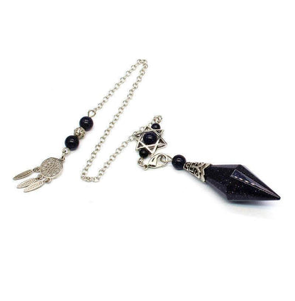 Natural Stone Double-Point Pendulum Ornament - MystiCrystals