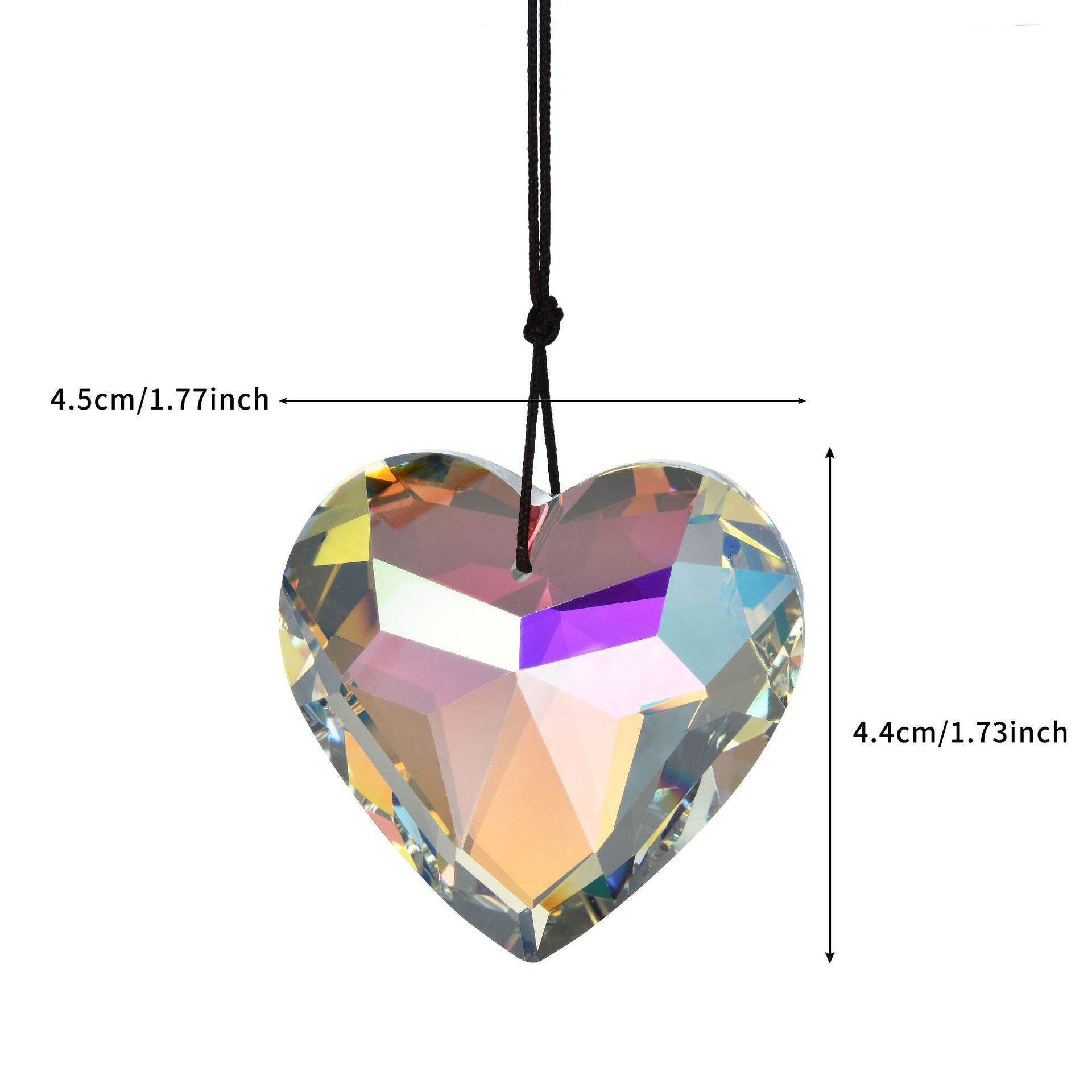 Handmade Crystal Heart Suncatcher - MystiCrystals
