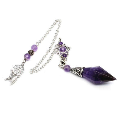 Natural Stone Double-Point Pendulum Ornament - MystiCrystals