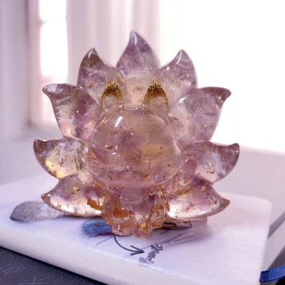 Natural Crystal Fox Ornament - MystiCrystals