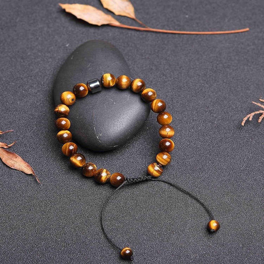 Braided Tiger Eye Stone Bracelet
