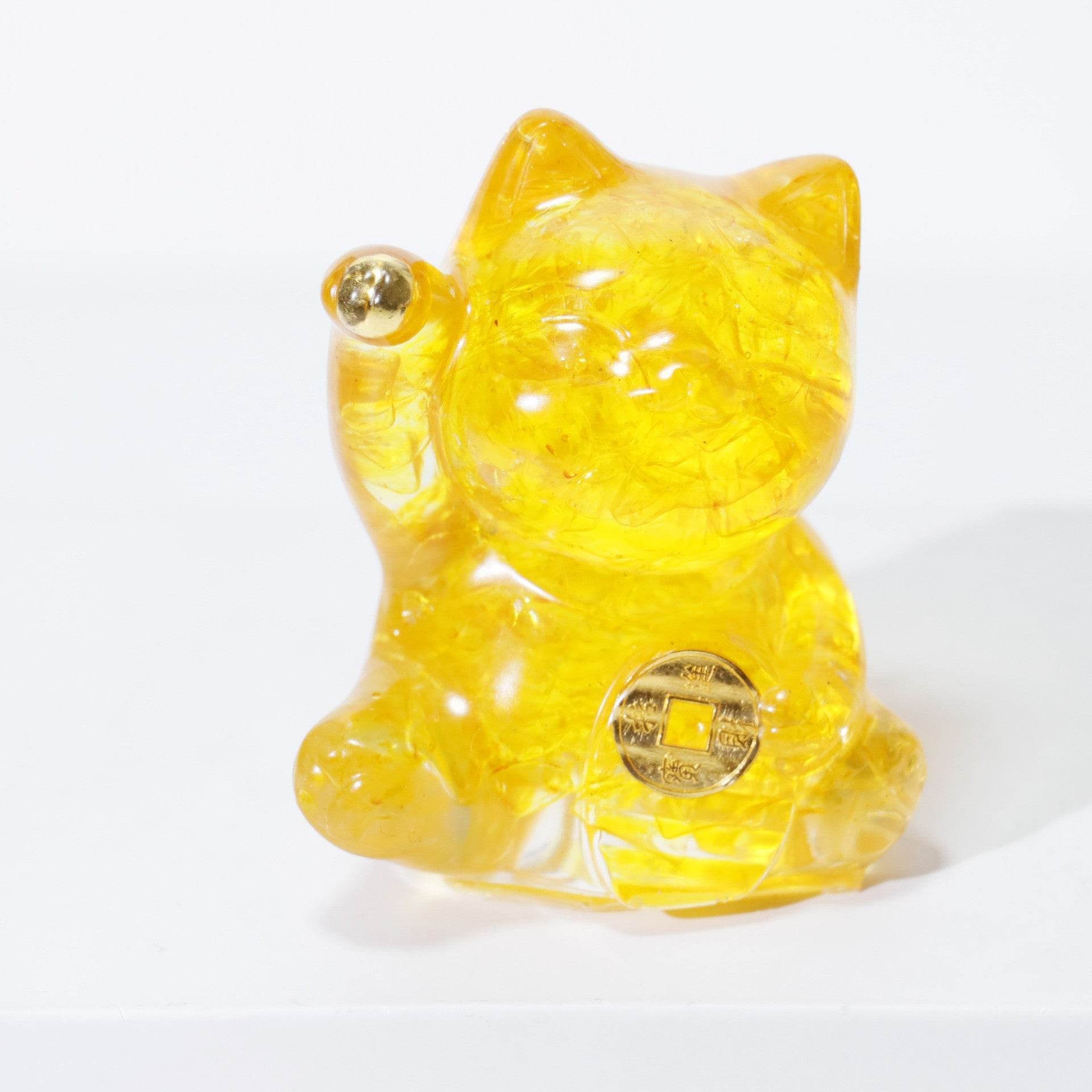 Handcrafted Lucky Cat Crystal Ornament - MystiCrystals
