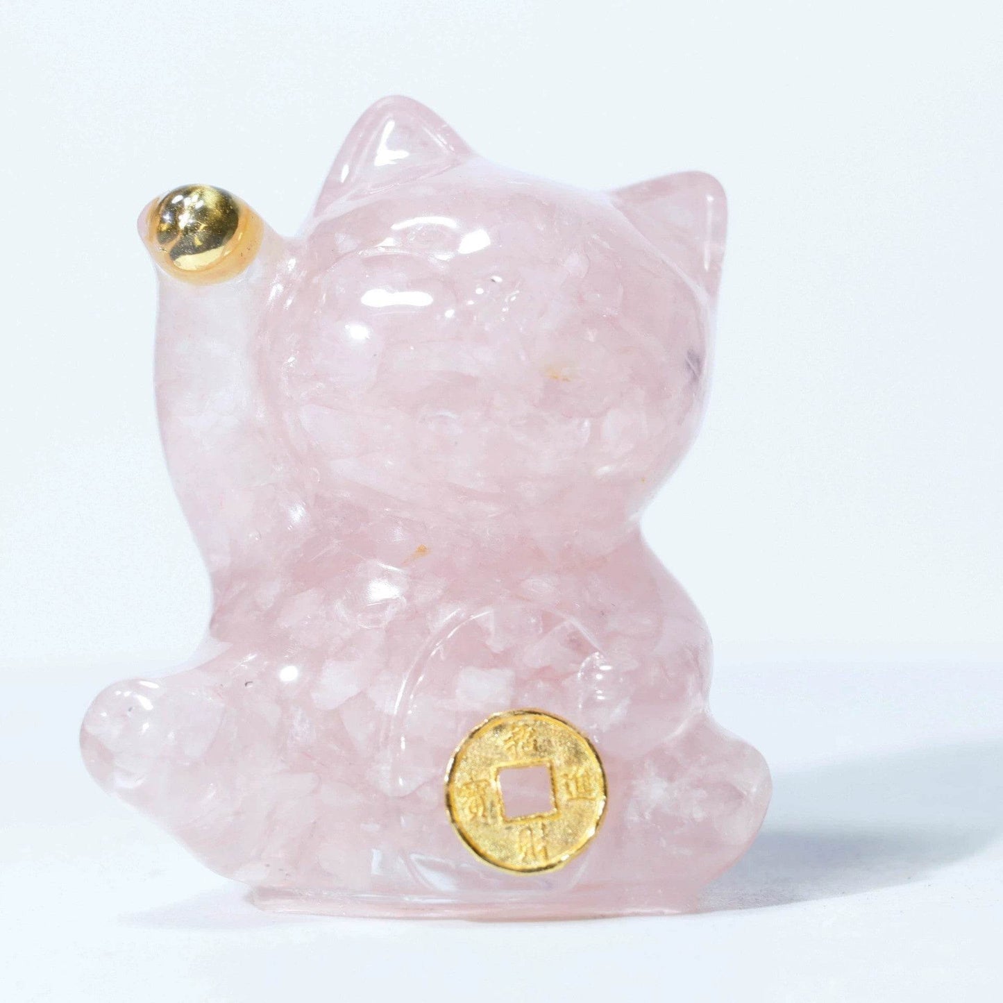 Handcrafted Lucky Cat Crystal Ornament - MystiCrystals