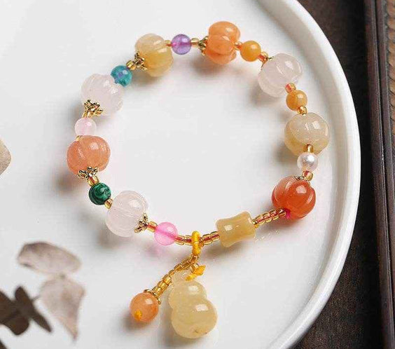 Free Today:Sacred Couples’ Jade & Pumpkin Energy Bracelet