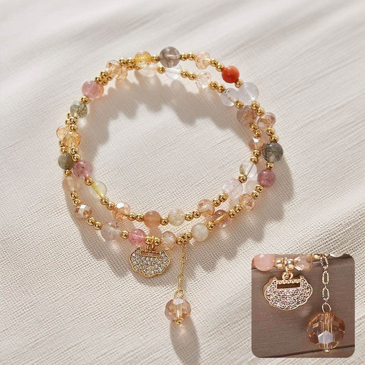 Crystal Fortune Lock Bracelet - MystiCrystals