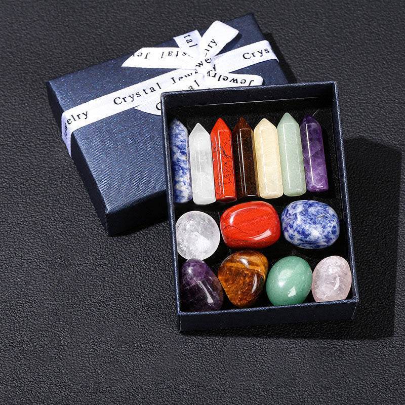 Rainbow Crystal Double-Point Hexagonal Set - MystiCrystals