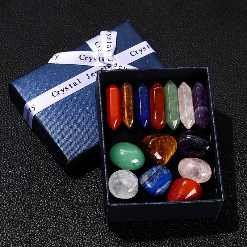 Rainbow Crystal Double-Point Hexagonal Set - MystiCrystals
