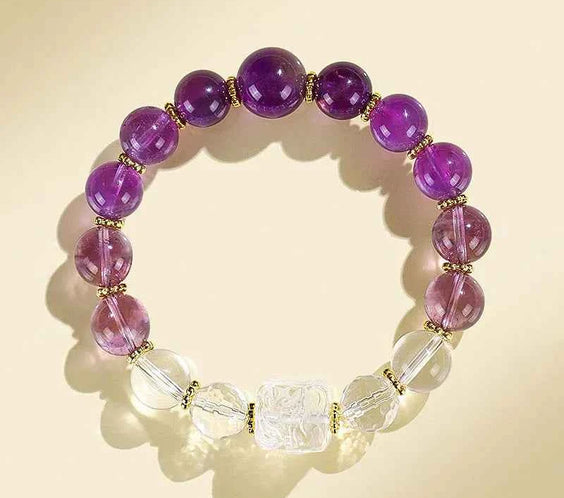Multi-Gem Nine-Tailed Fox Bracelet for Focus, Harmony & Vitality
