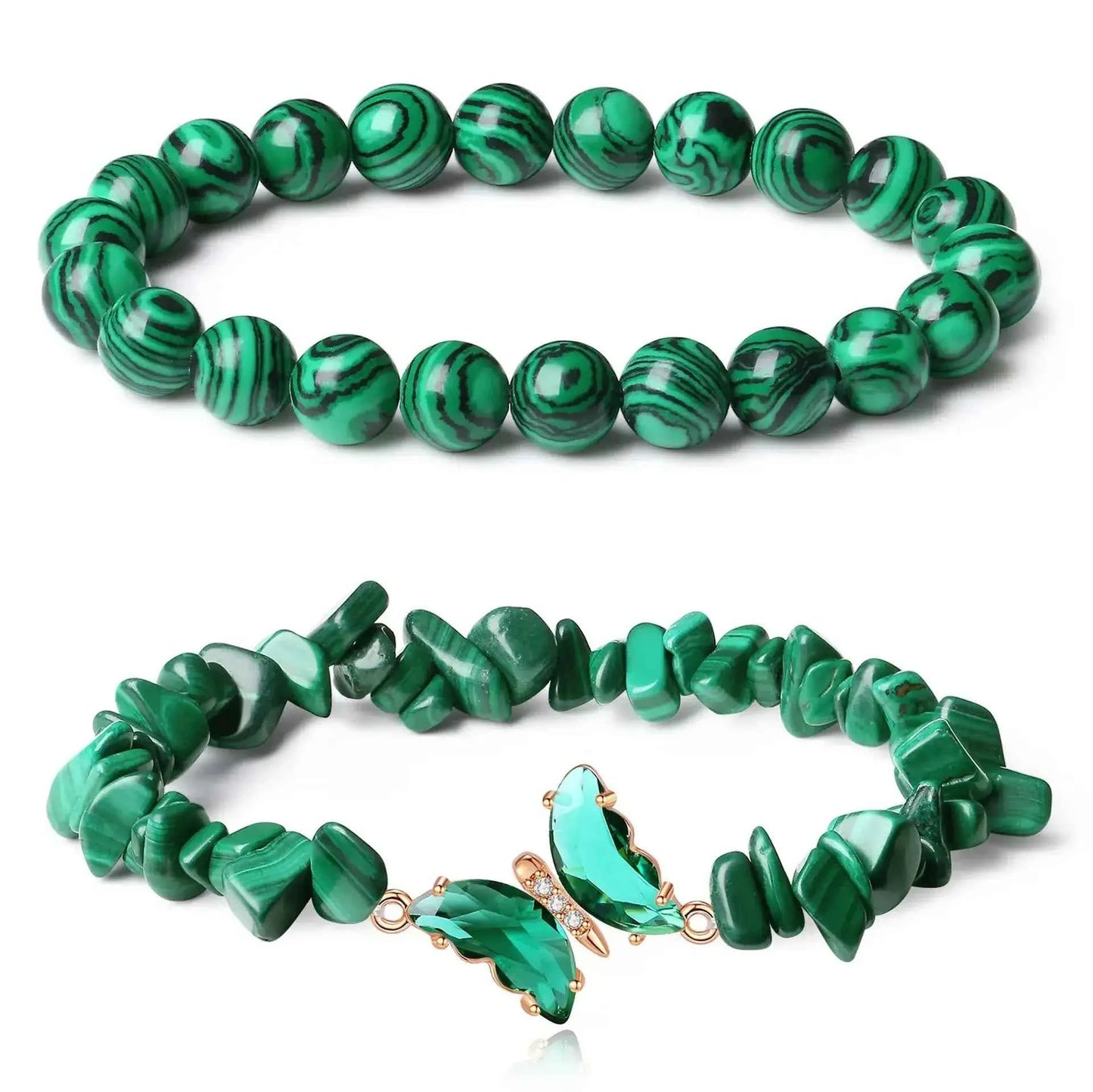 Amethyst, Rose Quartz & Amazonite Bracelet with Butterfly Pendant