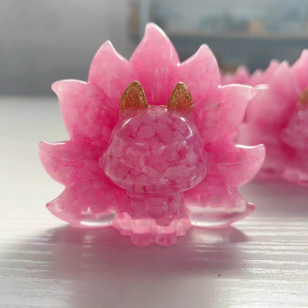Natural Crystal Fox Ornament - MystiCrystals