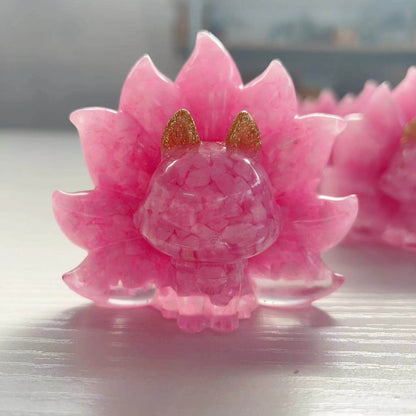 Natural Crystal Fox Ornament - MystiCrystals