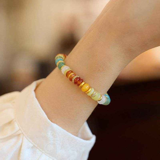 Rainbow Dopamine Natural Stone Bracelet