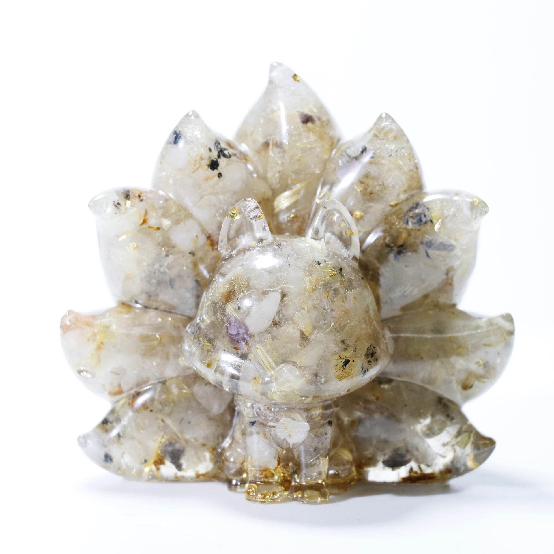 Natural Crystal Fox Ornament - MystiCrystals
