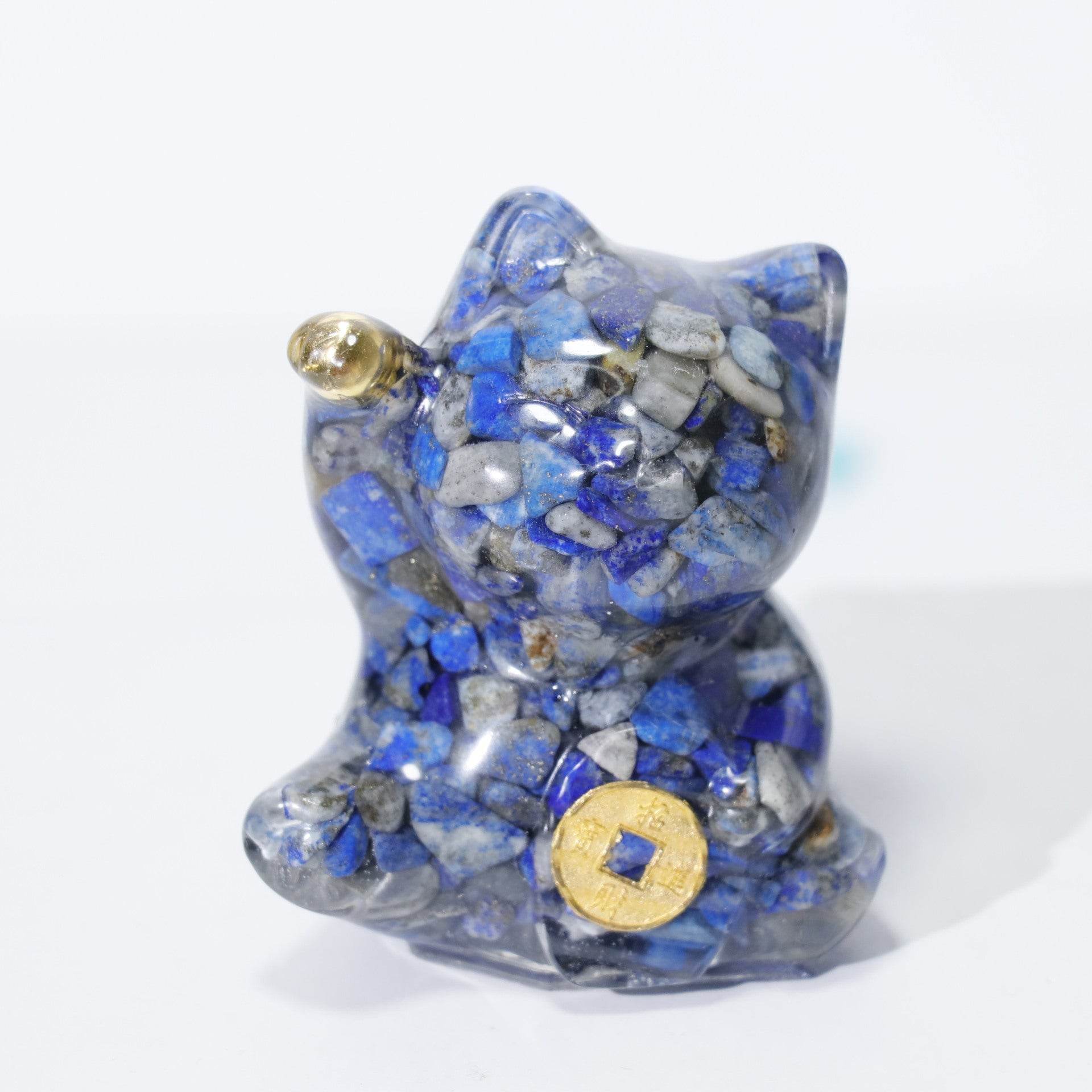 Handcrafted Lucky Cat Crystal Ornament - MystiCrystals