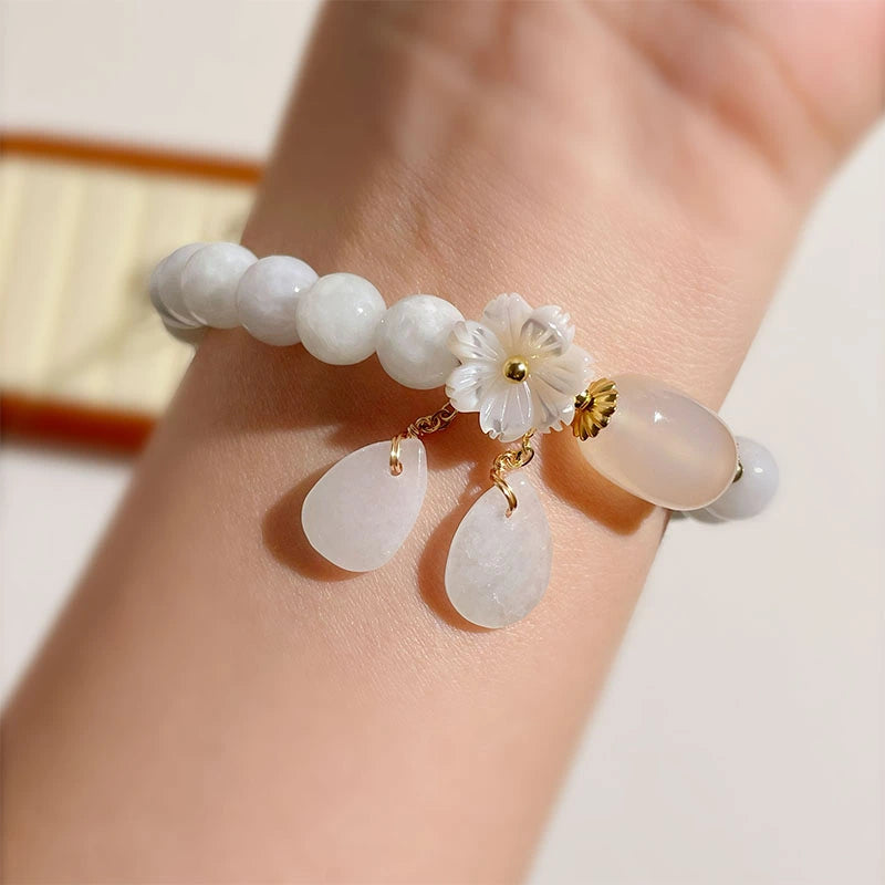 White Jade Aura Cleansing & Peace Bracelet