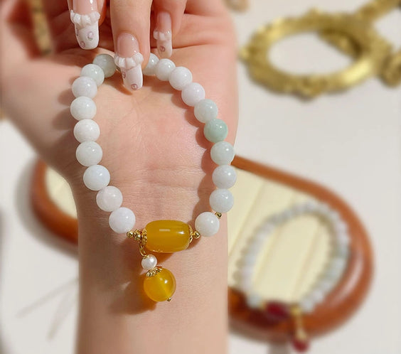 Jadeite & Agate Guardian Bracelet