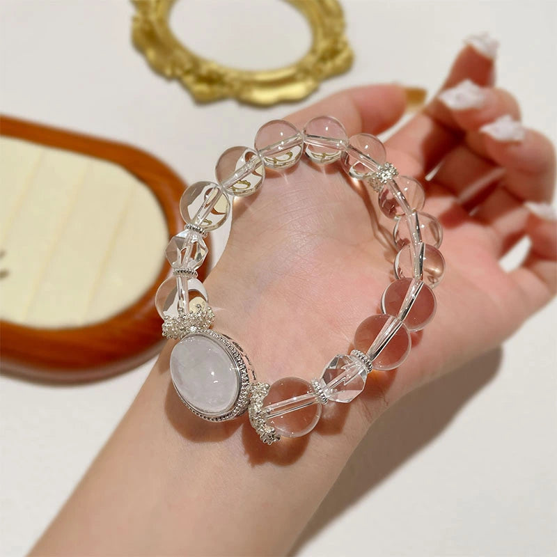 Natural White Crystal Healing Bracelet