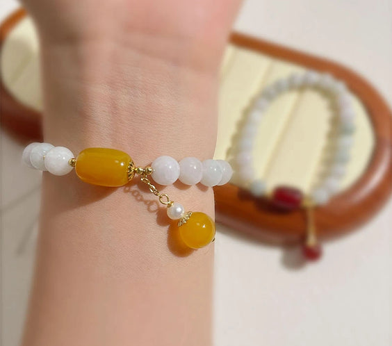 Jadeite & Agate Guardian Bracelet