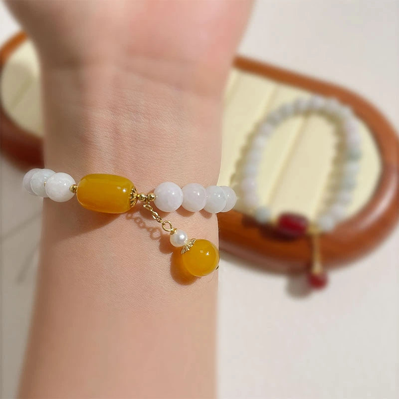 Jadeite & Agate Guardian Bracelet