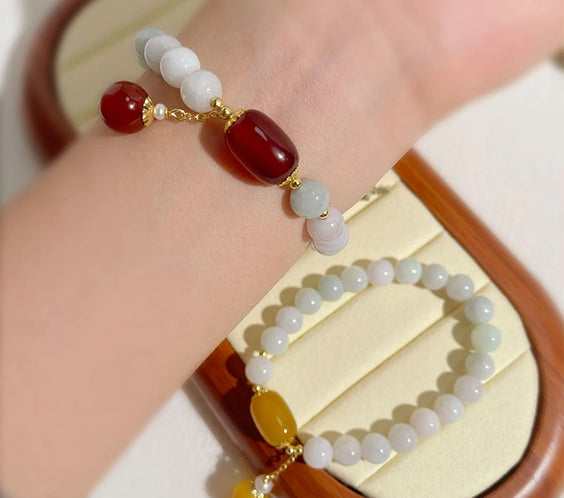 Jadeite & Agate Guardian Bracelet