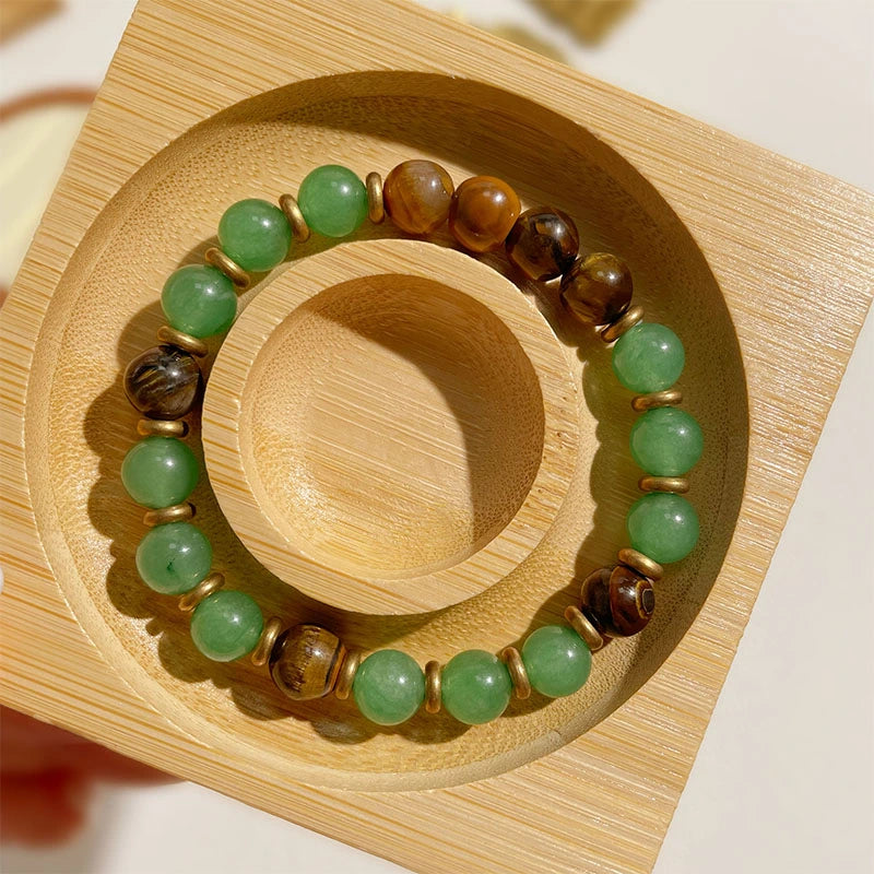 Free Today:Tiger Eye & Green Aventurine Bracelet for Creative Insight and Energy Alignment