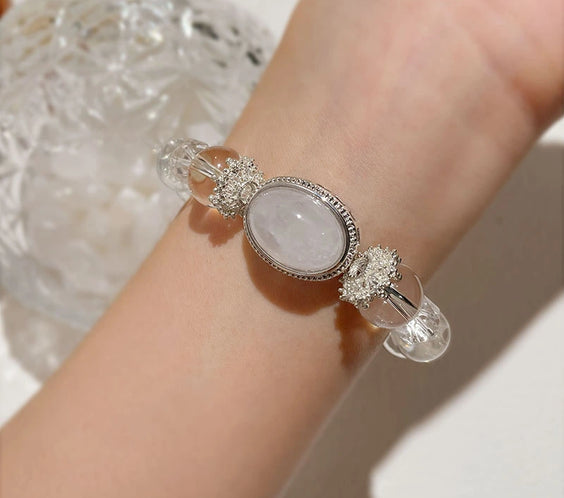Natural White Crystal Healing Bracelet