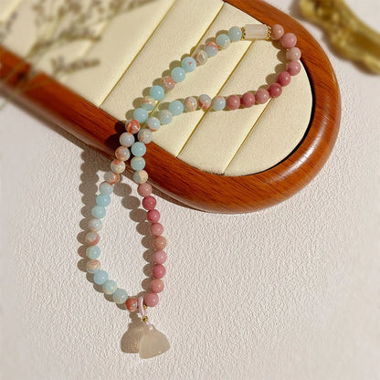 Shoushan Stone Double Circle Bracelet for Women