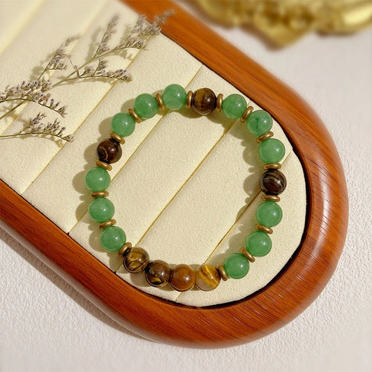 Free Today:Tiger Eye & Green Aventurine Bracelet for Creative Insight and Energy Alignment